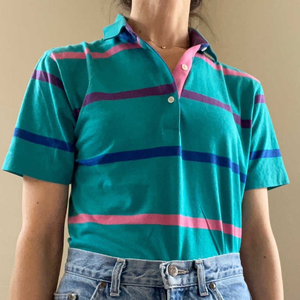 Vintage 90s polo shirt in best 90s colors